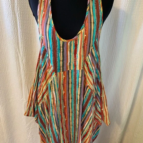 Vibrant Multicolor Striped Tunic Top - Picture 5 of 11